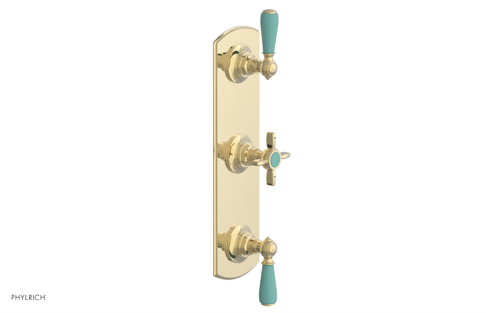 JAMESTOWN - Thermostatic Valve with Two Volume Control with "Turqoise" Accents 4-740