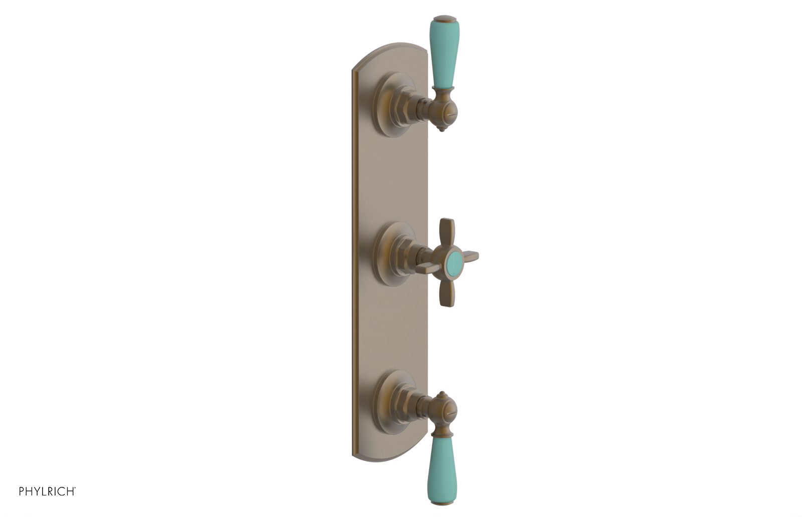 JAMESTOWN - Thermostatic Valve with Two Volume Control with "Turqoise" Accents 4-740