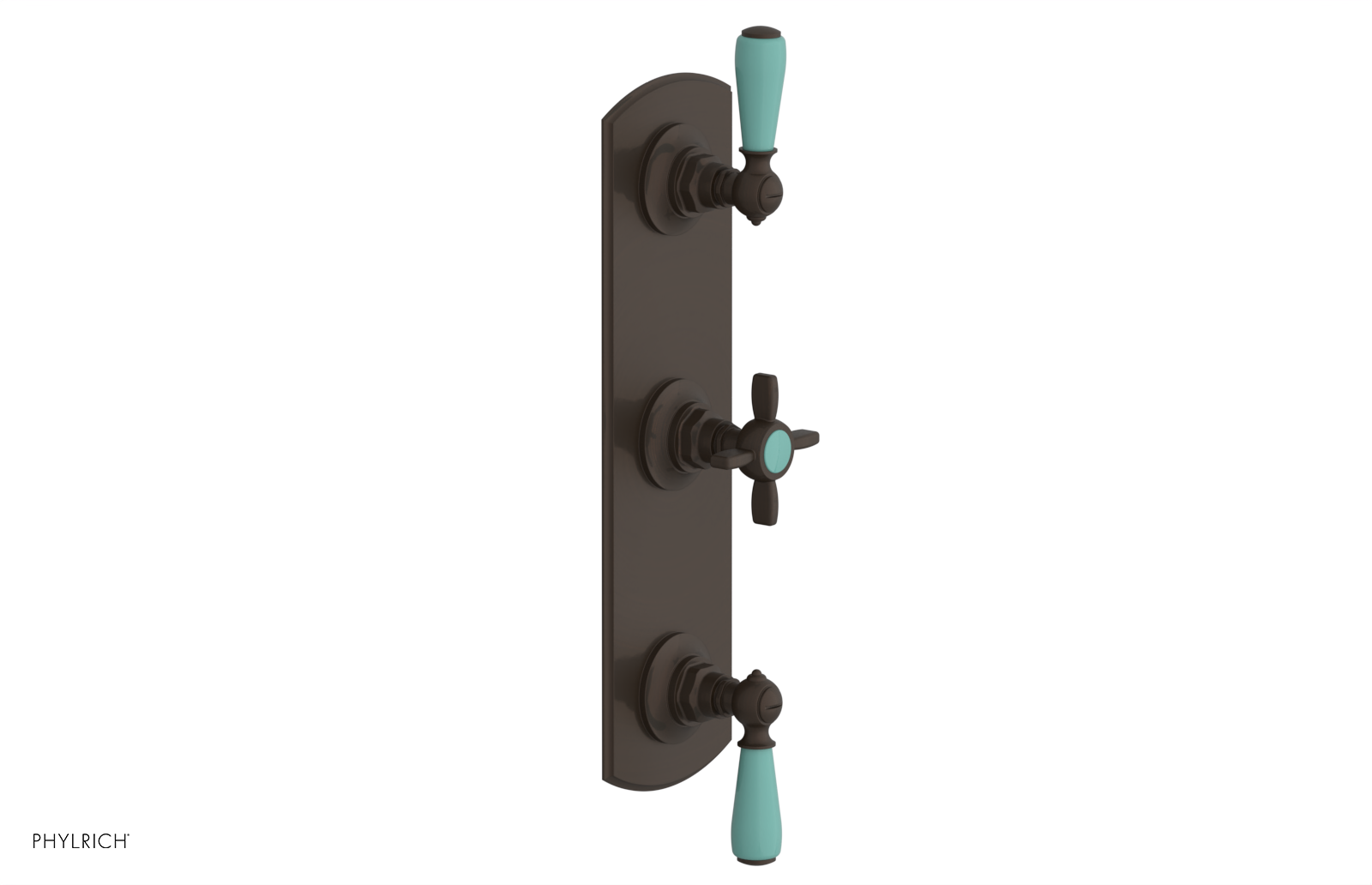 JAMESTOWN - Thermostatic Valve with Two Volume Control with "Turqoise" Accents 4-740