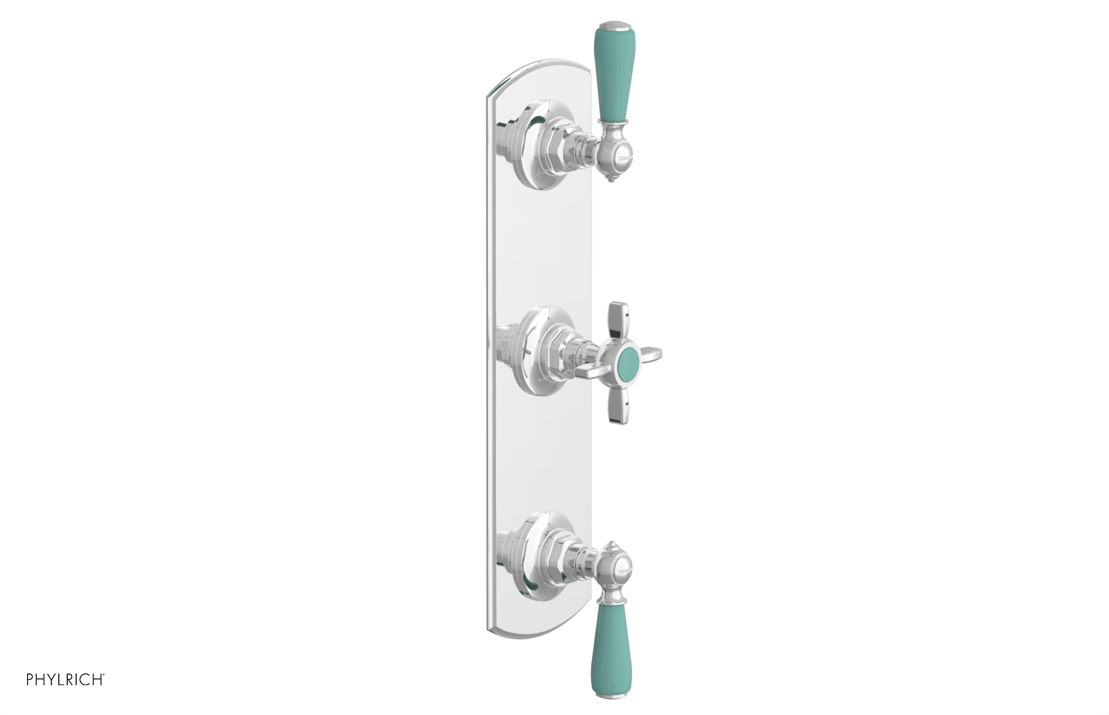 JAMESTOWN - Thermostatic Valve with Two Volume Control with "Turqoise" Accents 4-740