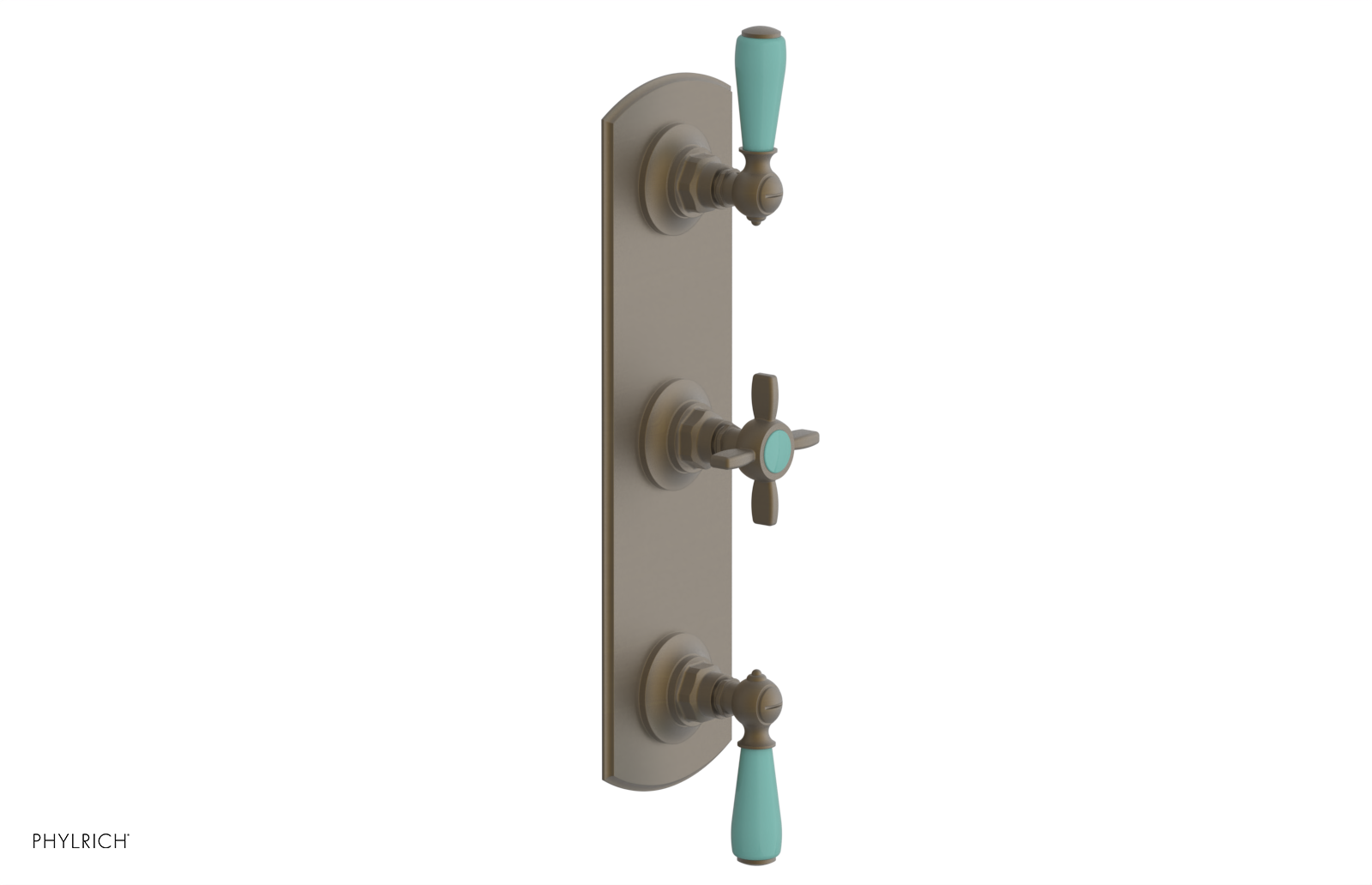 JAMESTOWN - Thermostatic Valve with Two Volume Control with "Turqoise" Accents 4-740