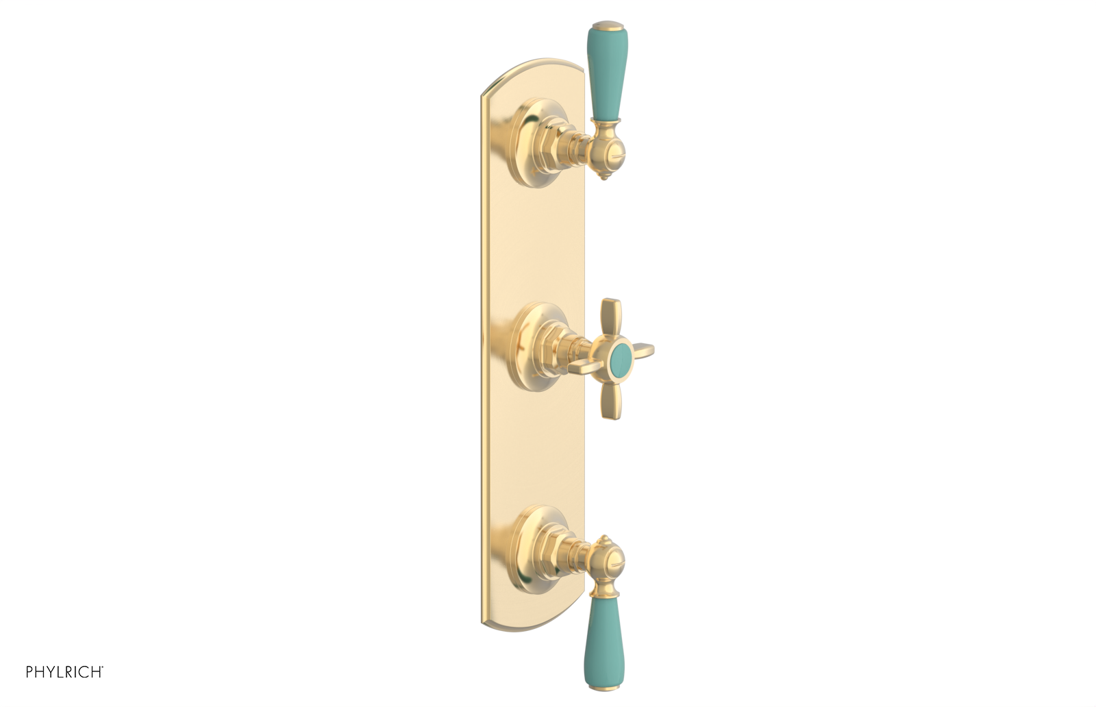 JAMESTOWN - Thermostatic Valve with Two Volume Control with "Turqoise" Accents 4-740
