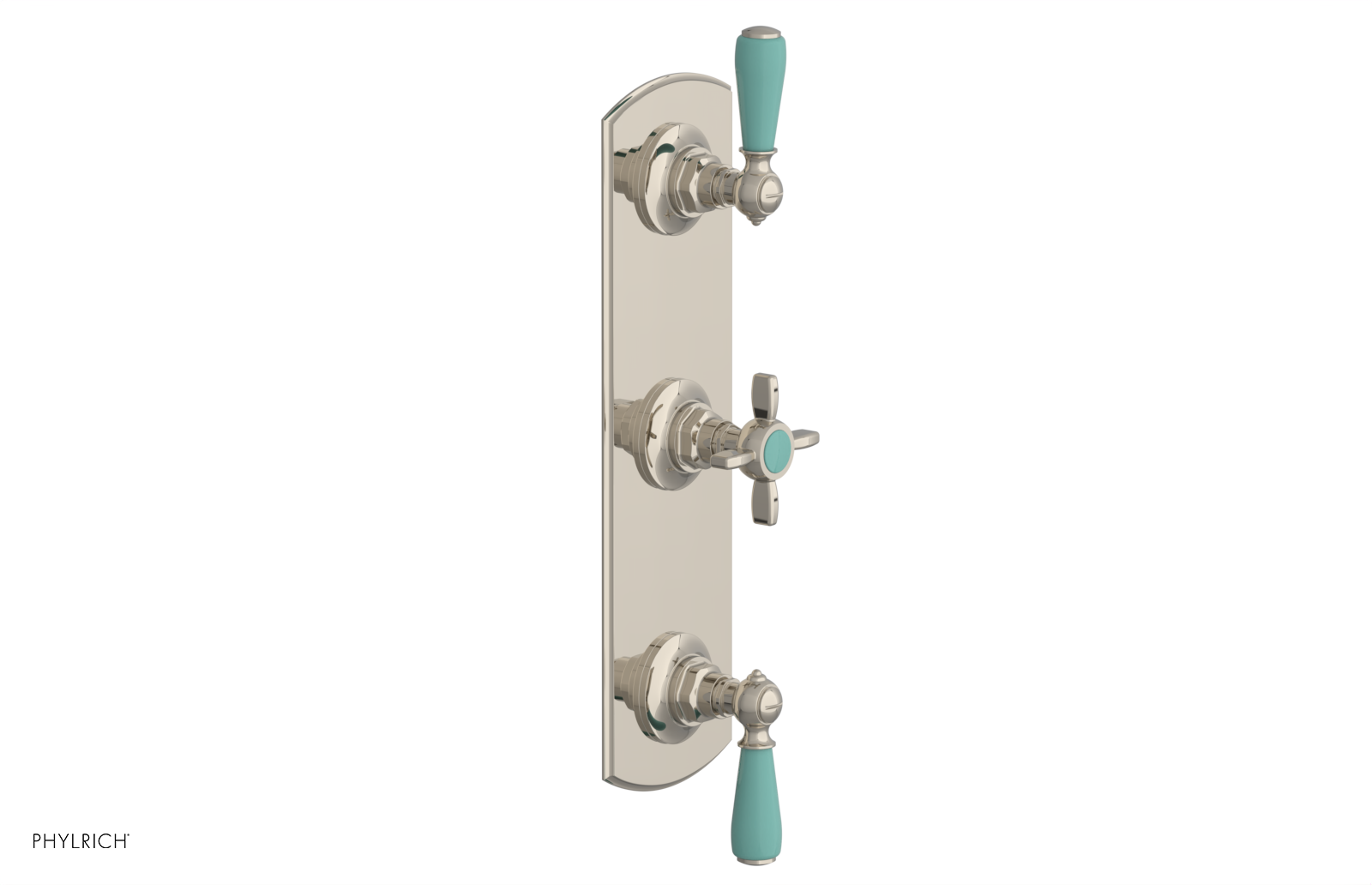 JAMESTOWN - Thermostatic Valve with Two Volume Control with "Turqoise" Accents 4-740