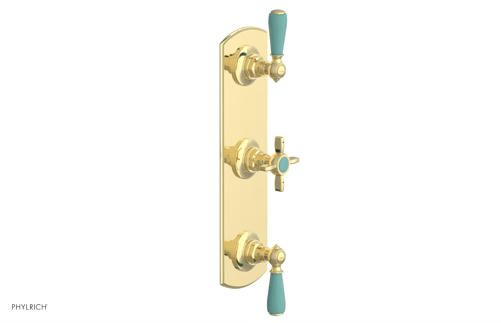 JAMESTOWN - Thermostatic Valve with Two Volume Control with "Turqoise" Accents 4-740
