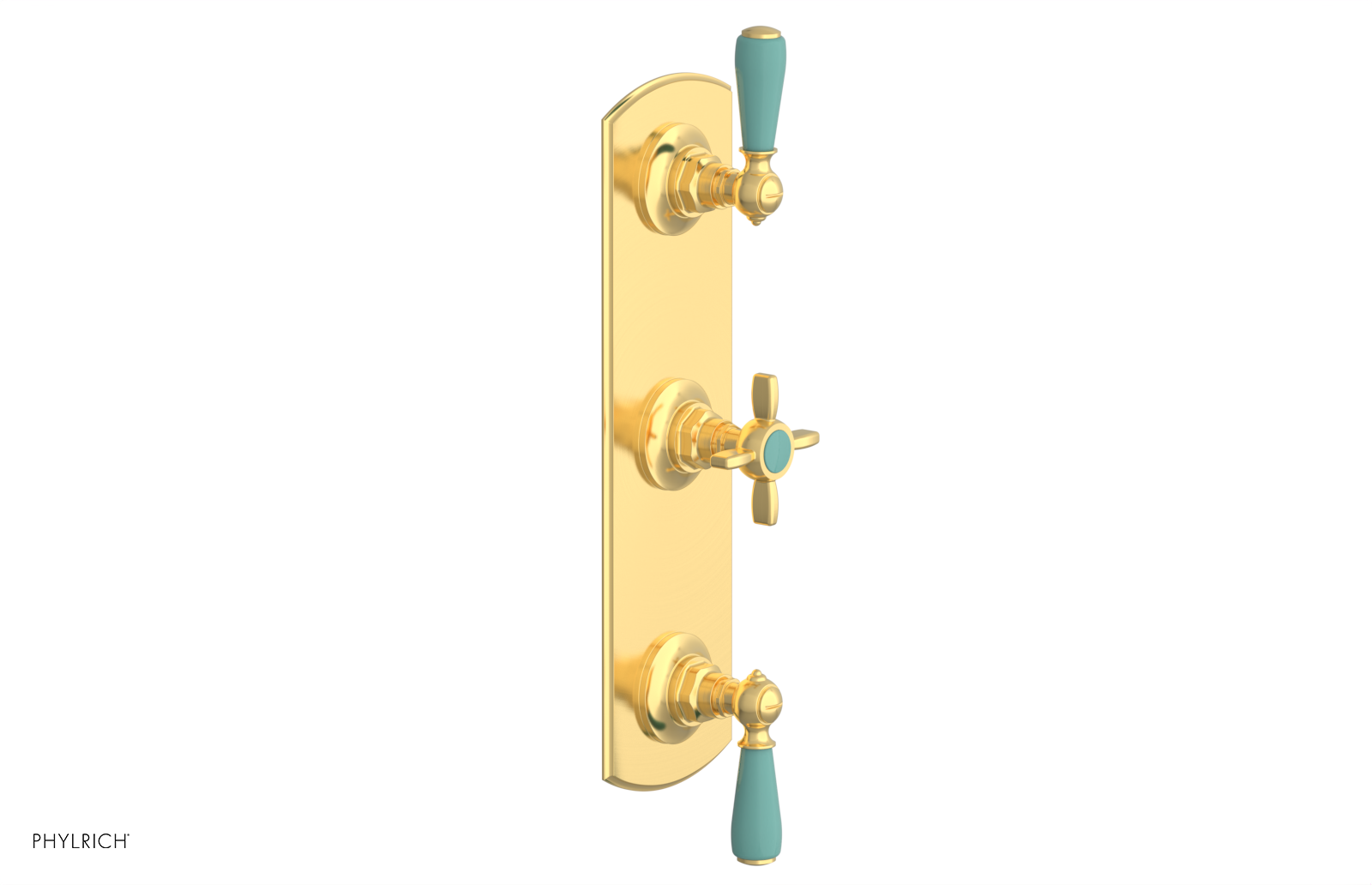 JAMESTOWN - Thermostatic Valve with Two Volume Control with "Turqoise" Accents 4-740
