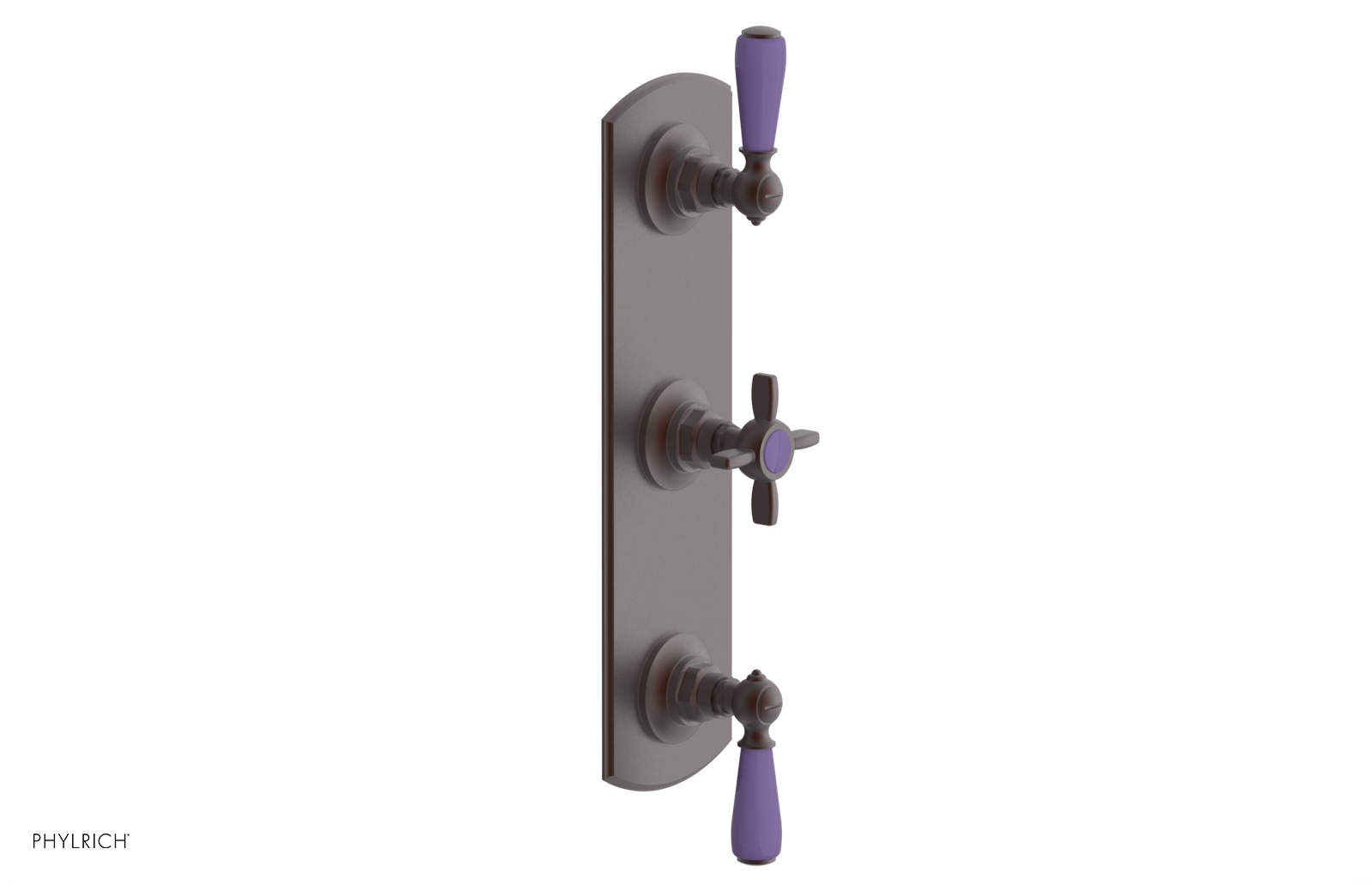 JAMESTOWN - Thermostatic Valve with Two Volume Control with "Purple" Accents 4-740