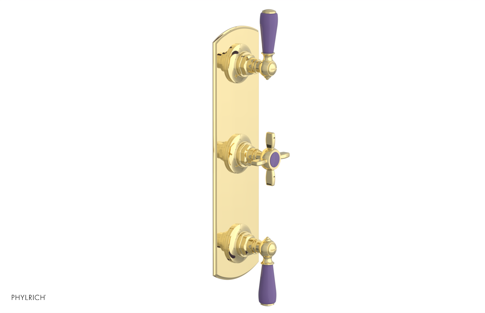 JAMESTOWN - Thermostatic Valve with Two Volume Control with "Purple" Accents 4-740