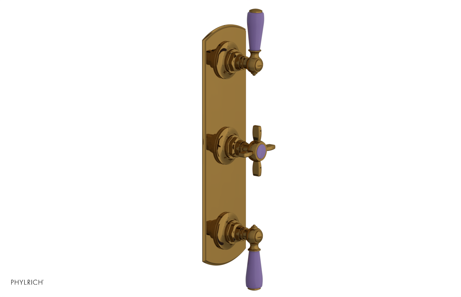 JAMESTOWN - Thermostatic Valve with Two Volume Control with "Purple" Accents 4-740