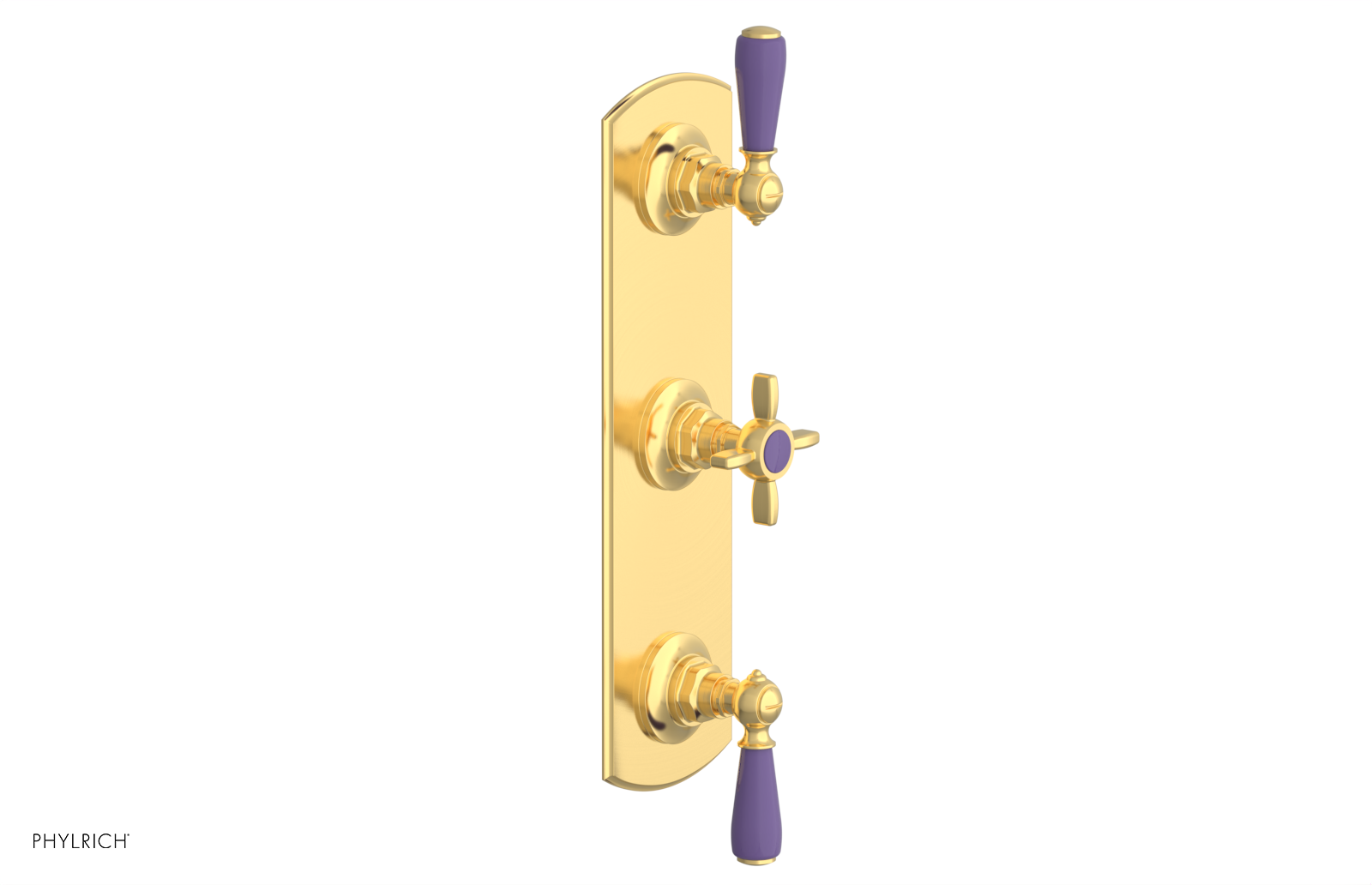 JAMESTOWN - Thermostatic Valve with Two Volume Control with "Purple" Accents 4-740