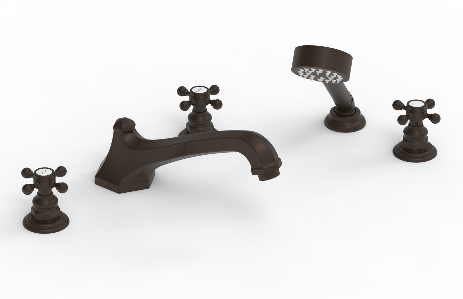 HEX TRADITIONAL Deck Tub Set with Hand Shower 500-48