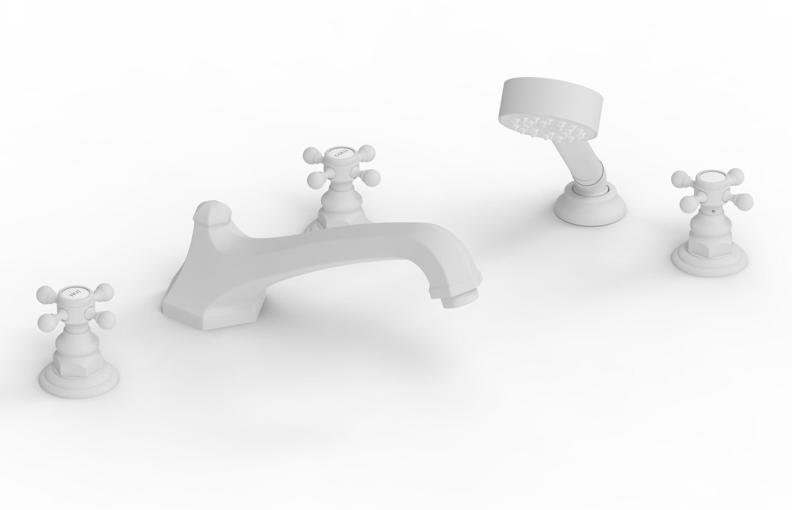 HEX TRADITIONAL Deck Tub Set with Hand Shower 500-48