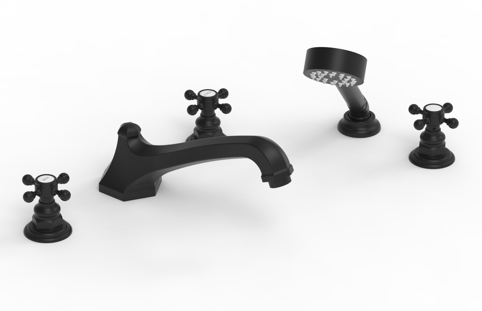 HEX TRADITIONAL Deck Tub Set with Hand Shower 500-48