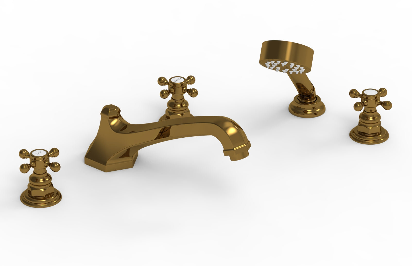 HEX TRADITIONAL Deck Tub Set with Hand Shower 500-48