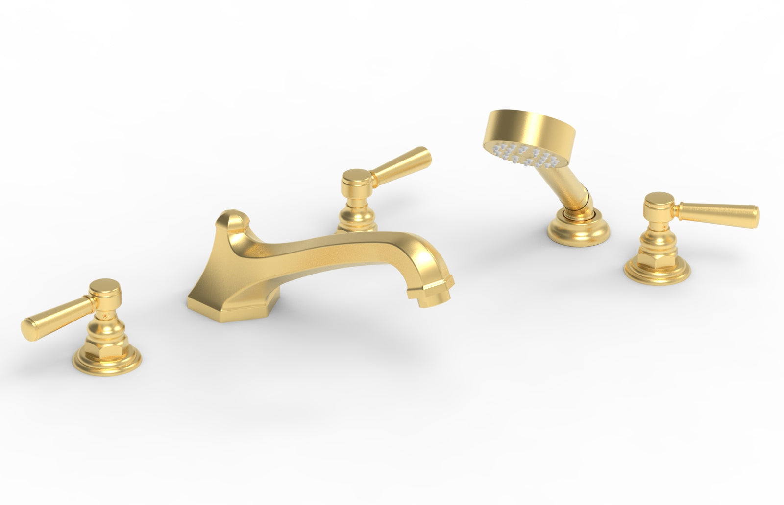 HEX TRADITIONAL Deck Tub Set with Hand Shower 500-49