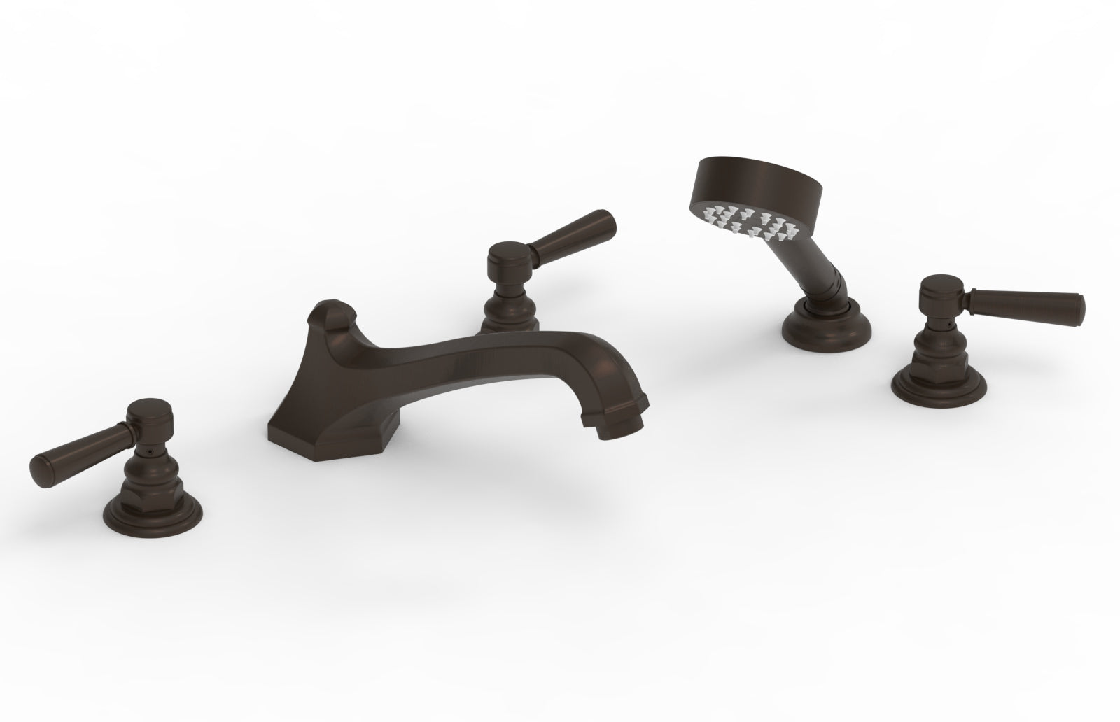 HEX TRADITIONAL Deck Tub Set with Hand Shower 500-49