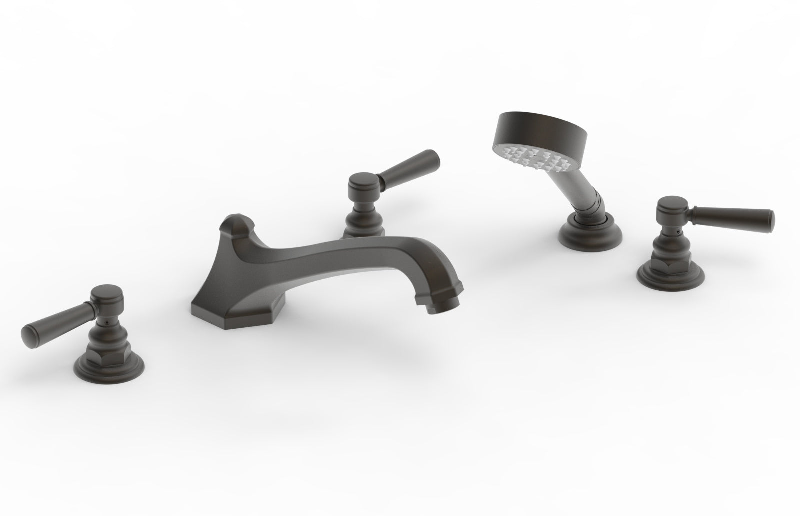 HEX TRADITIONAL Deck Tub Set with Hand Shower 500-49