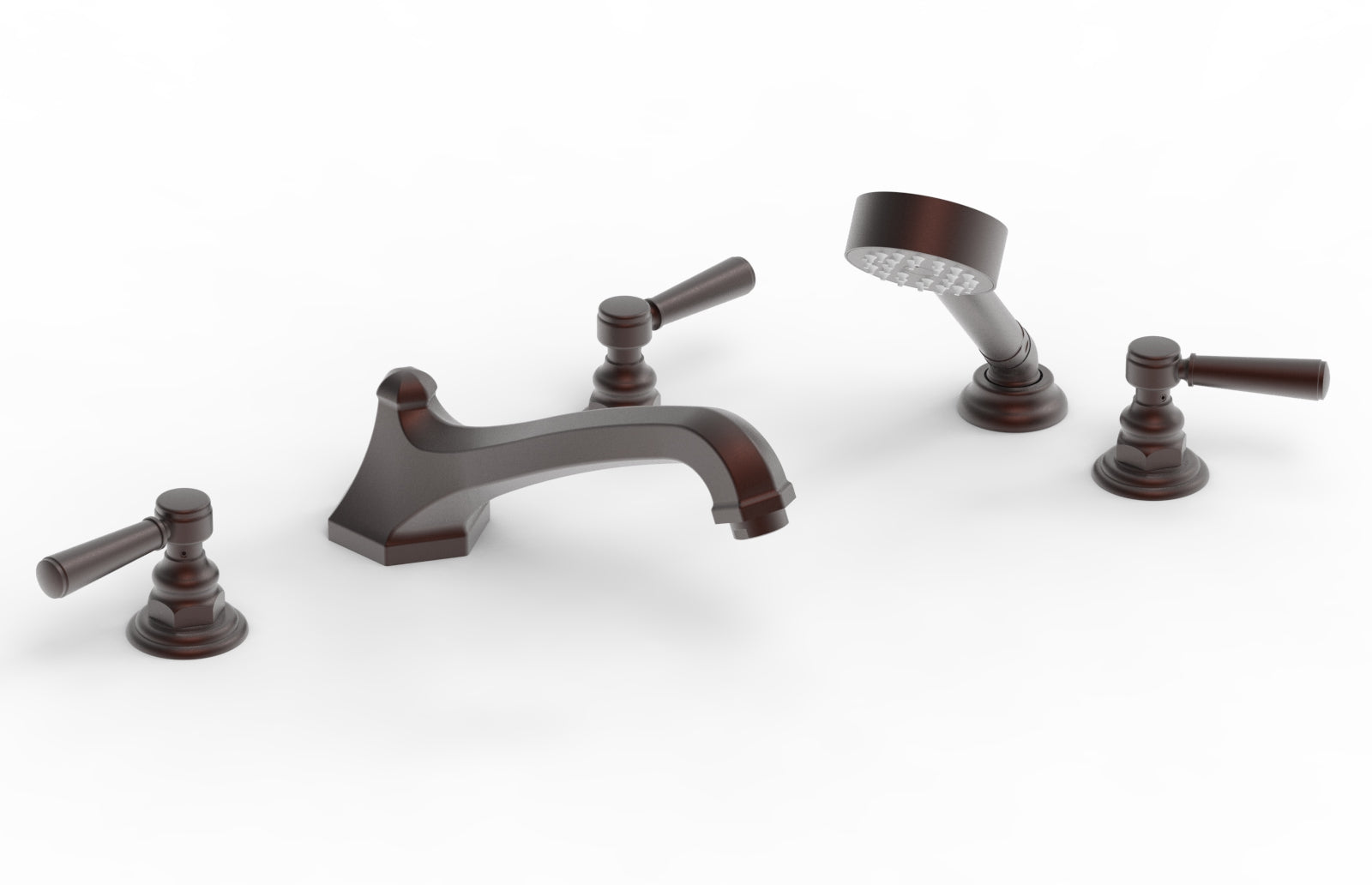 HEX TRADITIONAL Deck Tub Set with Hand Shower 500-49