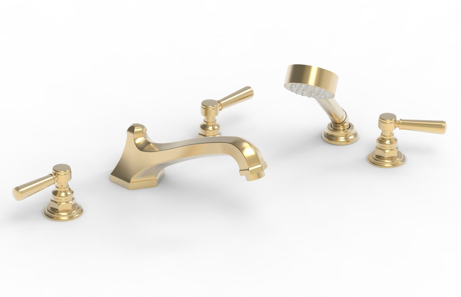 HEX TRADITIONAL Deck Tub Set with Hand Shower 500-49