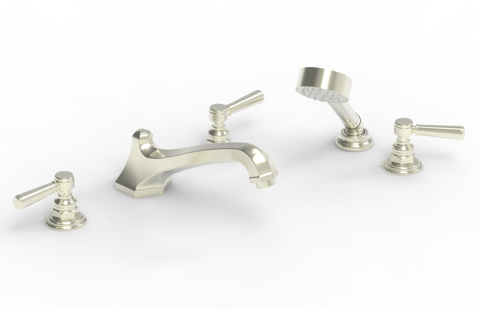 HEX TRADITIONAL Deck Tub Set with Hand Shower 500-49