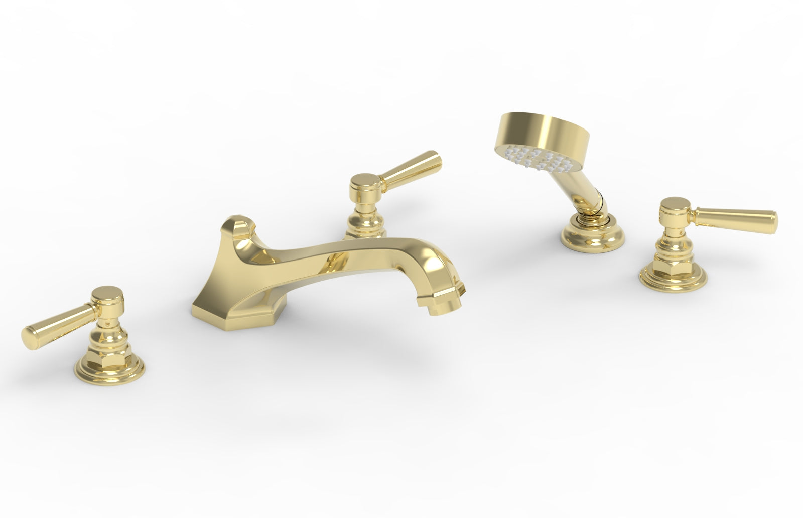 HEX TRADITIONAL Deck Tub Set with Hand Shower 500-49