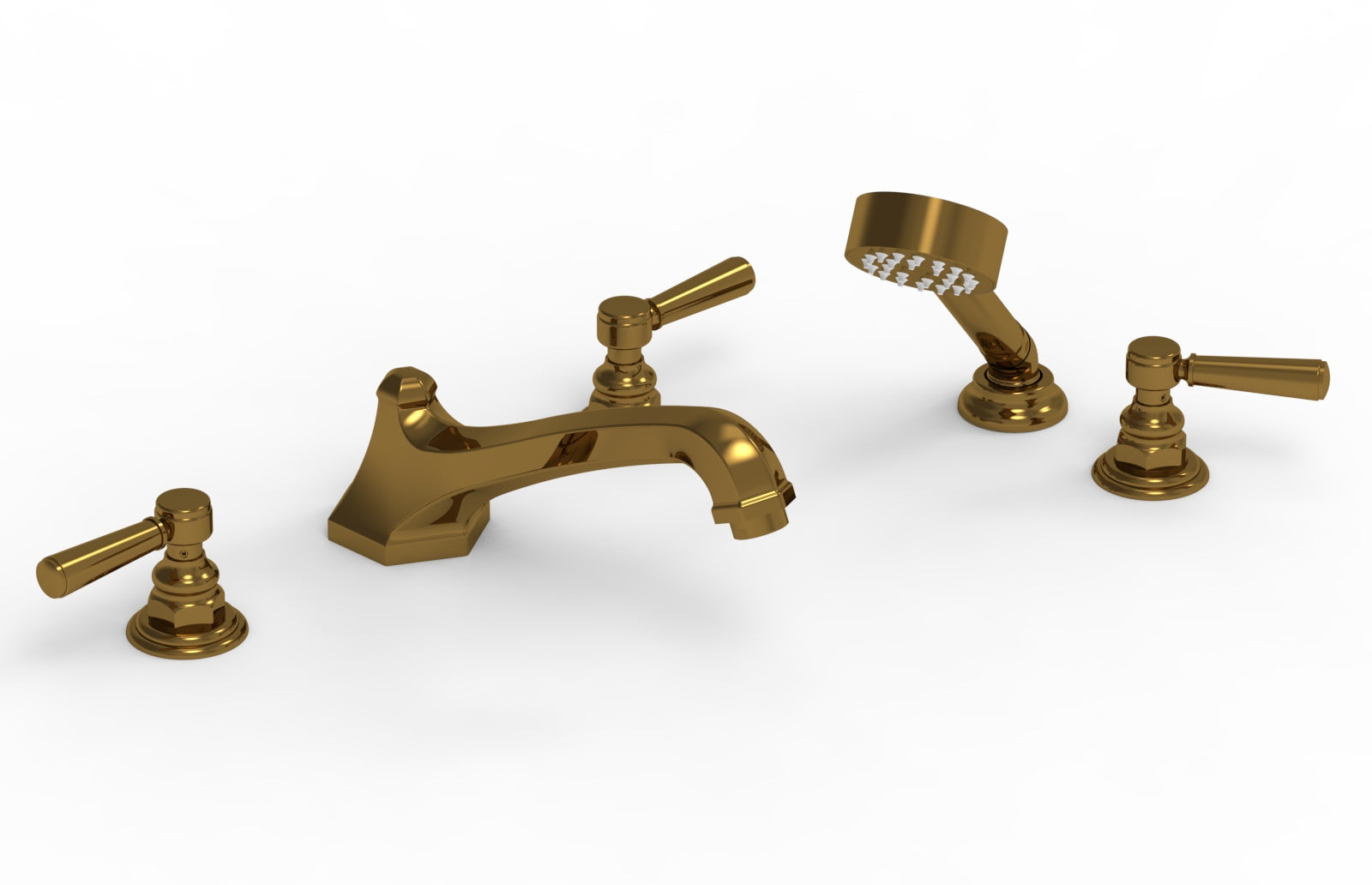 HEX TRADITIONAL Deck Tub Set with Hand Shower 500-49