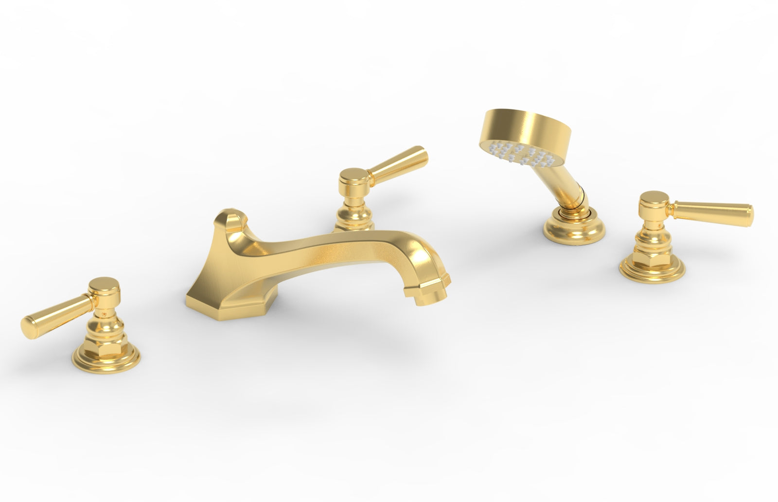 HEX TRADITIONAL Deck Tub Set with Hand Shower 500-49