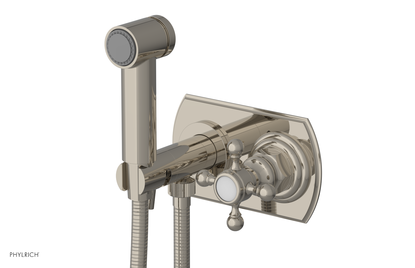 HEX TRADITIONAL - Wall Mounted Bidet - Cross Handle 500-64