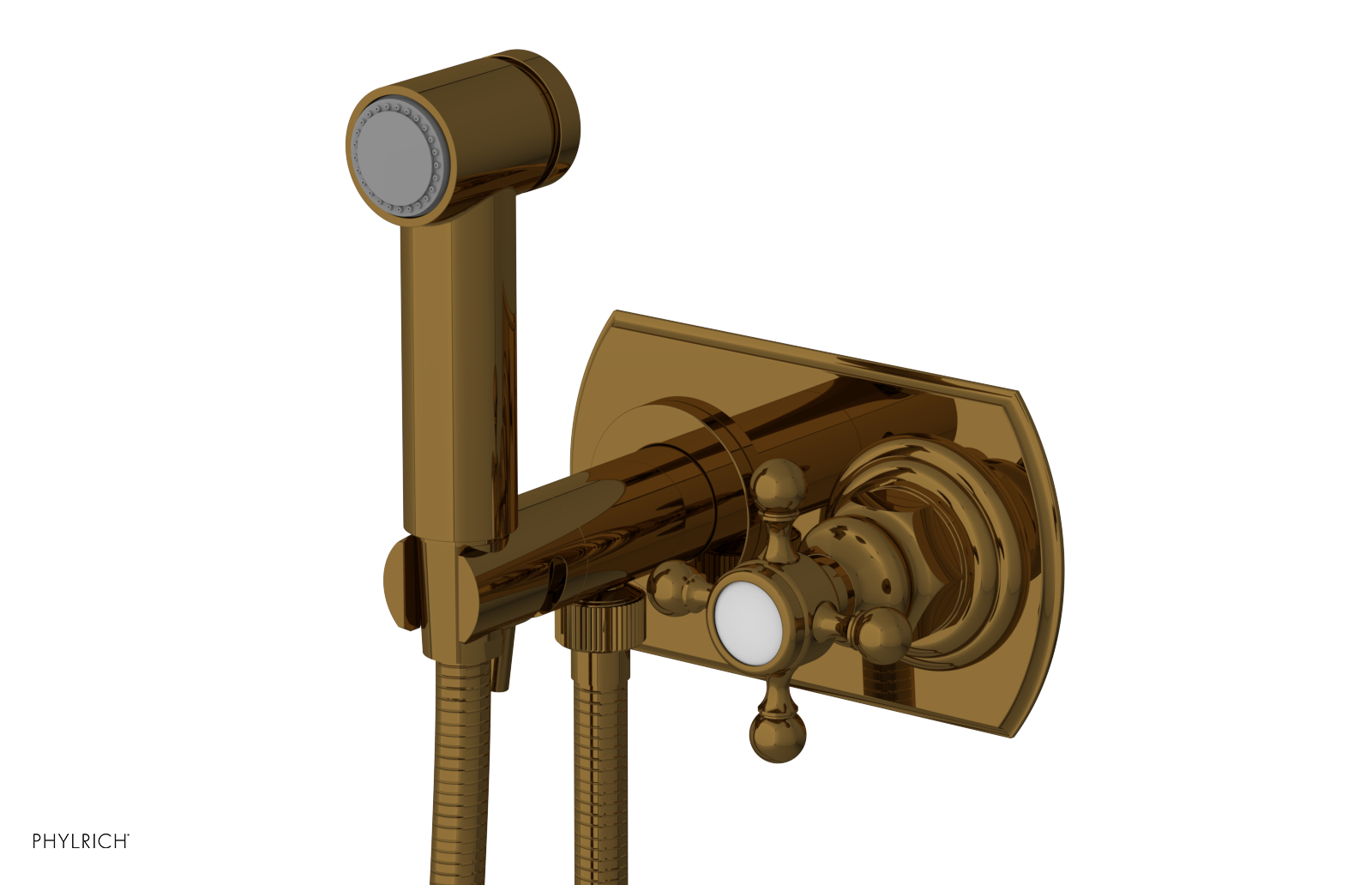 HEX TRADITIONAL - Wall Mounted Bidet - Cross Handle 500-64