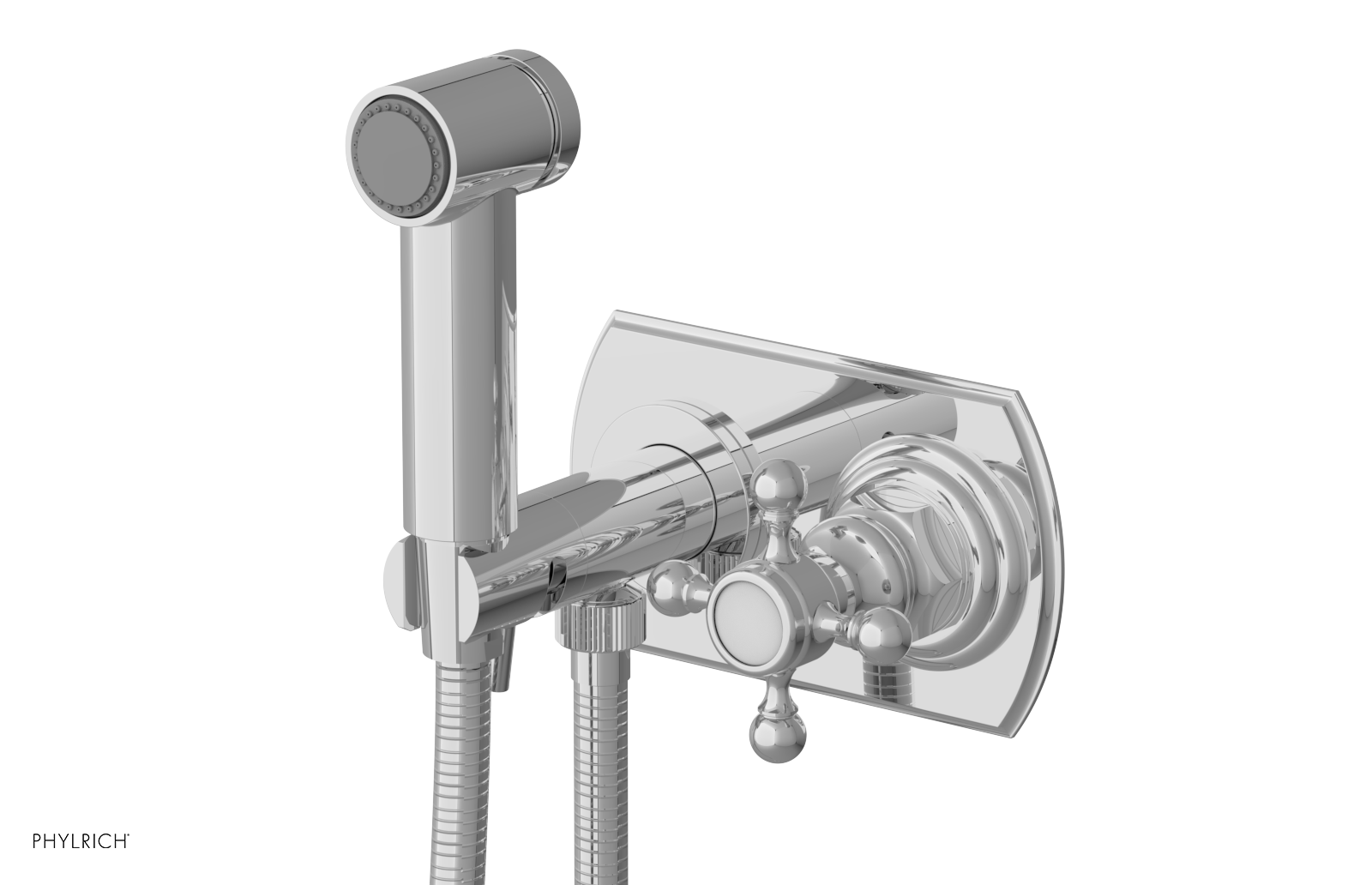 HEX TRADITIONAL - Wall Mounted Bidet - Cross Handle 500-64