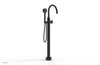 HEX MODERN Tall Floor Mount Tub Filler - Cross Handle with Hand Shower  501-46-01