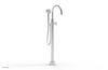 HEX MODERN Tall Floor Mount Tub Filler - Cross Handle with Hand Shower  501-46-01