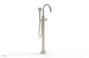 HEX MODERN Tall Floor Mount Tub Filler - Cross Handle with Hand Shower  501-46-01