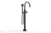 HEX MODERN Low Floor Mount Tub Filler - Cross Handle with Hand Shower  501-46-03