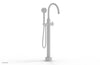 HEX MODERN Low Floor Mount Tub Filler - Cross Handle with Hand Shower  501-46-03