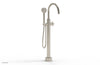 HEX MODERN Low Floor Mount Tub Filler - Cross Handle with Hand Shower  501-46-03