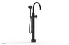 HEX MODERN Low Floor Mount Tub Filler - Cross Handle with Hand Shower  501-46-03