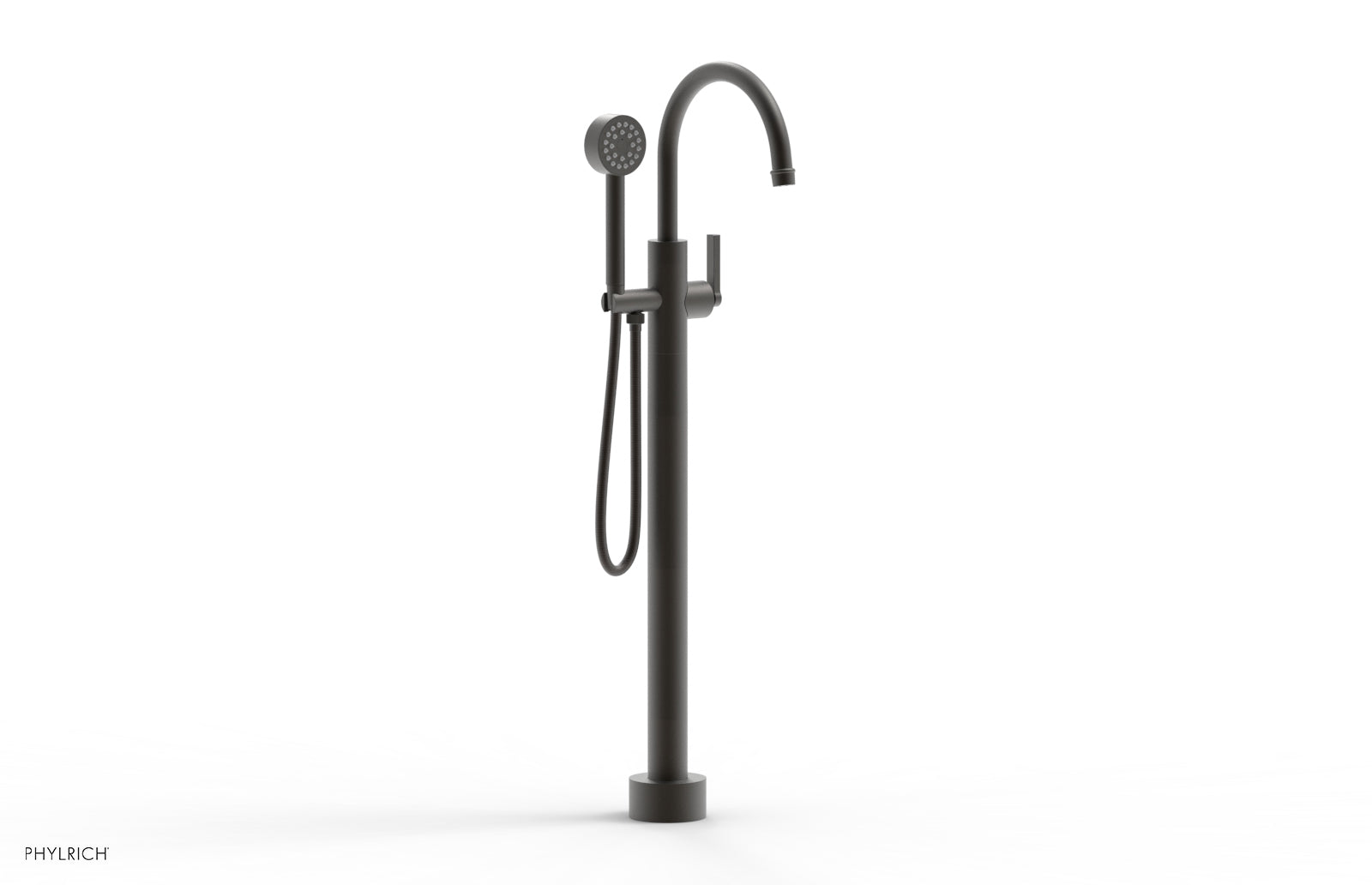 HEX MODERN Tall Floor Mount Tub Filler - Lever Handle with