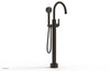 HEX MODERN Low Floor Mount Tub Filler - Lever Handle with Hand Shower  501-47-03