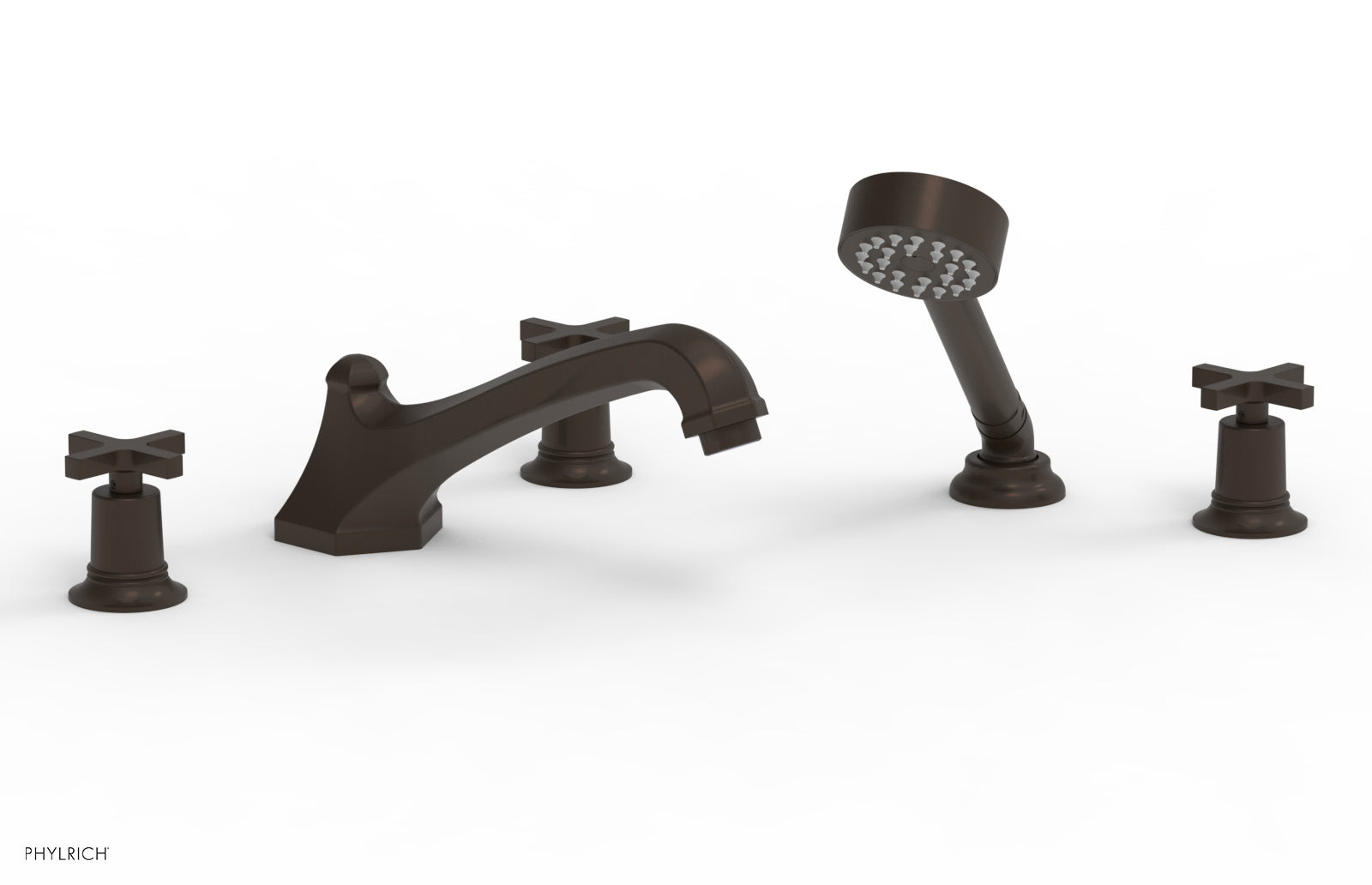 HEX MODERN Deck Tub Set with Hand Shower 501-48