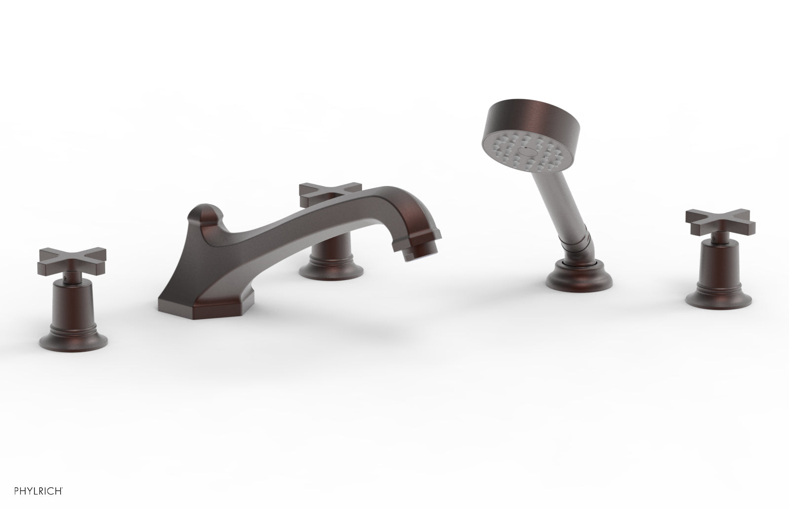 HEX MODERN Deck Tub Set with Hand Shower 501-48