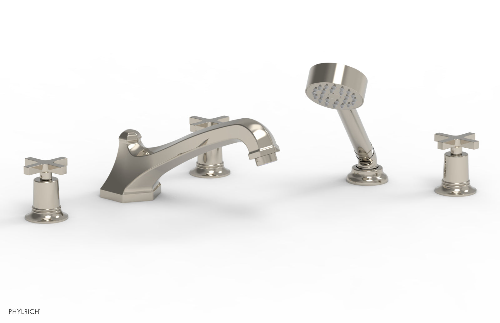 HEX MODERN Deck Tub Set with Hand Shower 501-48