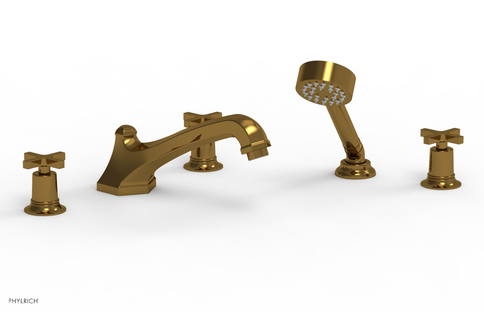 HEX MODERN Deck Tub Set with Hand Shower 501-48