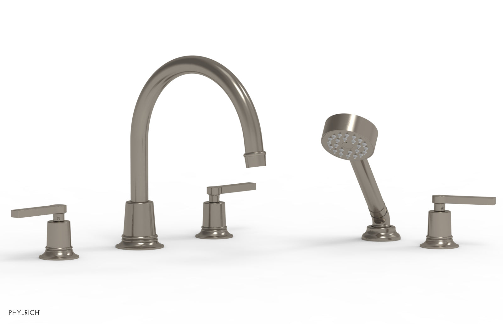 HEX MODERN Deck Tub Set with Hand Shower - Lever Handles 501-51