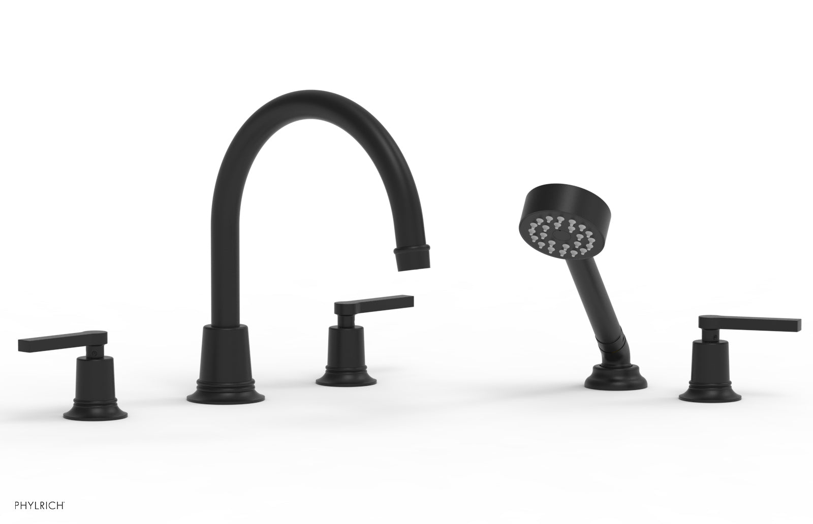 HEX MODERN Deck Tub Set with Hand Shower - Lever Handles 501-51