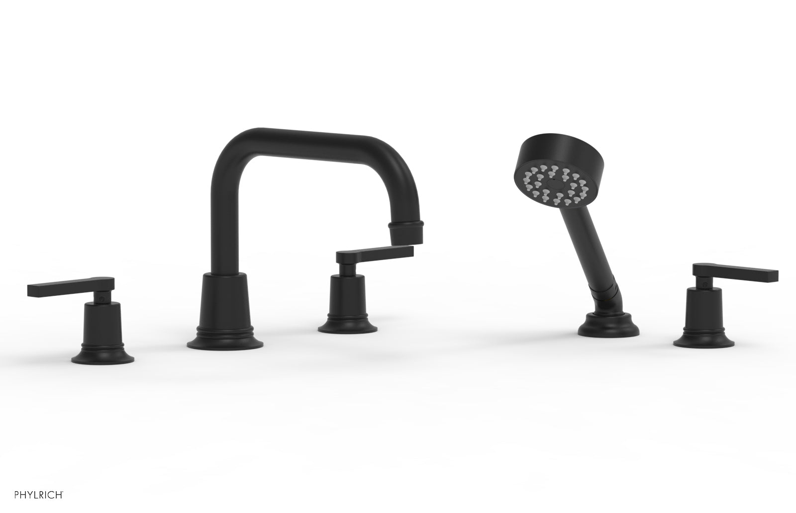 HEX MODERN Deck Tub Set with Hand Shower - Lever Handles 501-53