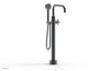 HEX MODERN Low Floor Mount Tub Filler - Cross Handle with Hand Shower  501-54-03