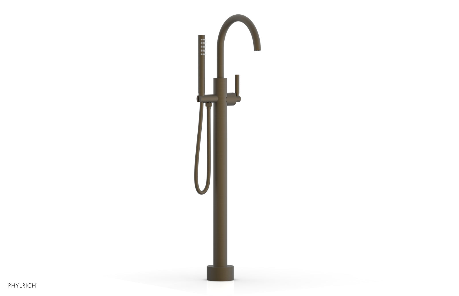 BASIC Tall Floor Mount Tub Filler - Lever Handle with Hand Shower D130-44-01