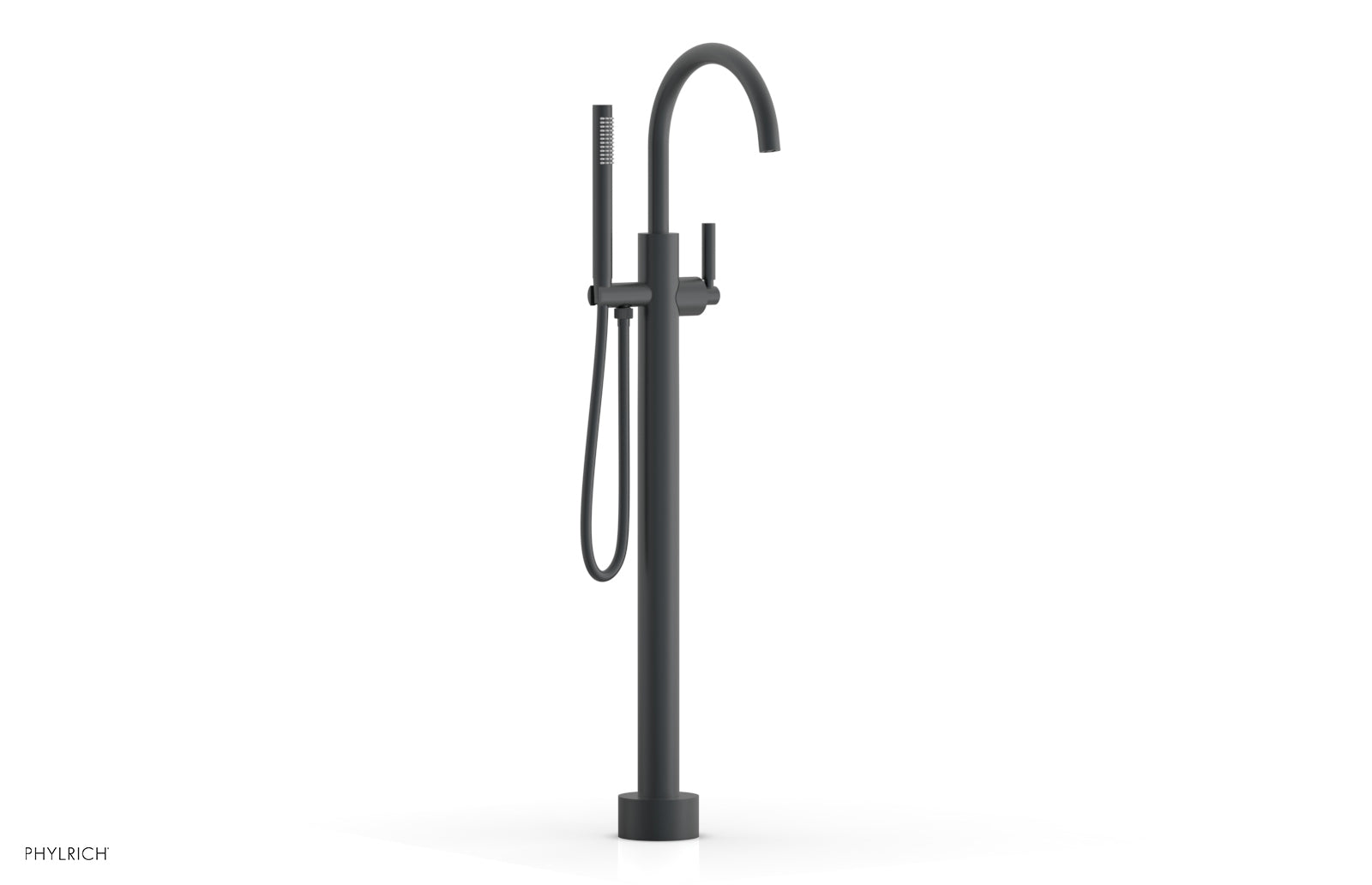 BASIC Tall Floor Mount Tub Filler - Lever Handle with Hand Shower D130-44-01