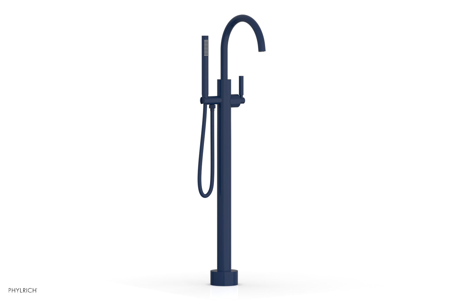 BASIC Tall Floor Mount Tub Filler - Lever Handle with Hand Shower D130-44-01