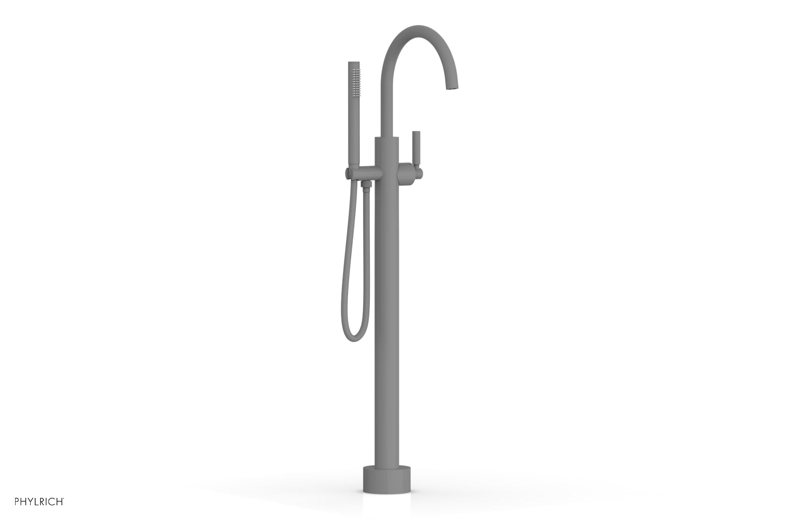 BASIC Tall Floor Mount Tub Filler - Lever Handle with Hand Shower D130-44-01